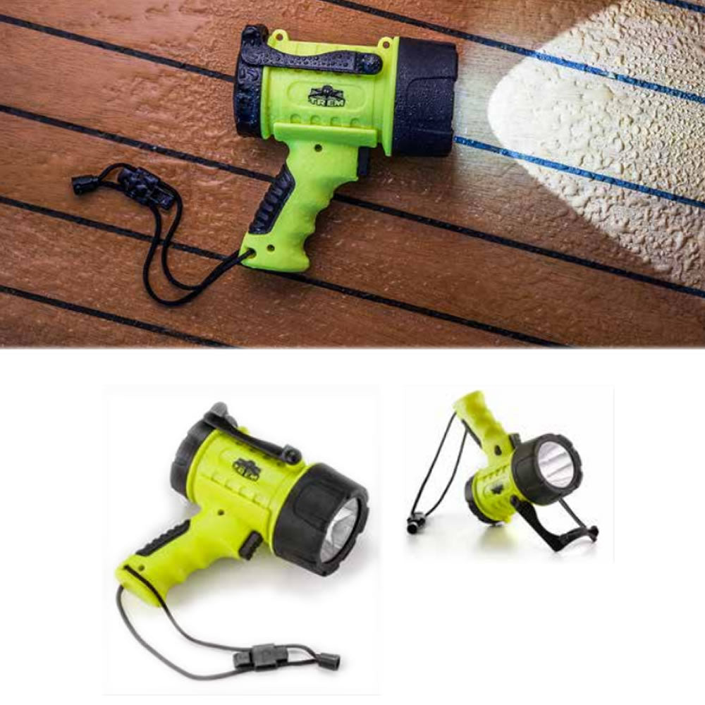 Proiettore portatile al led impermeabile waterproof ip67 nautica campeggio vigilanza