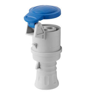 Presa mobile diritta industriale blu 2p+t 16a monofase 220v ip44 gw62004h