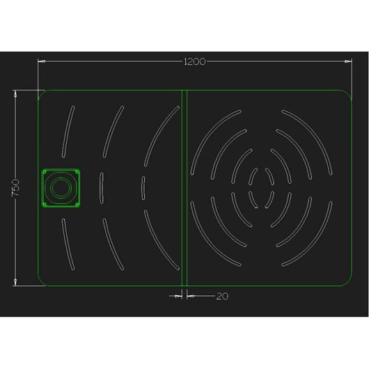 Sined Pedana c Box Singola Pedana Legno Okume Marino Per Una Doccia Inox Con Cbox Marrone