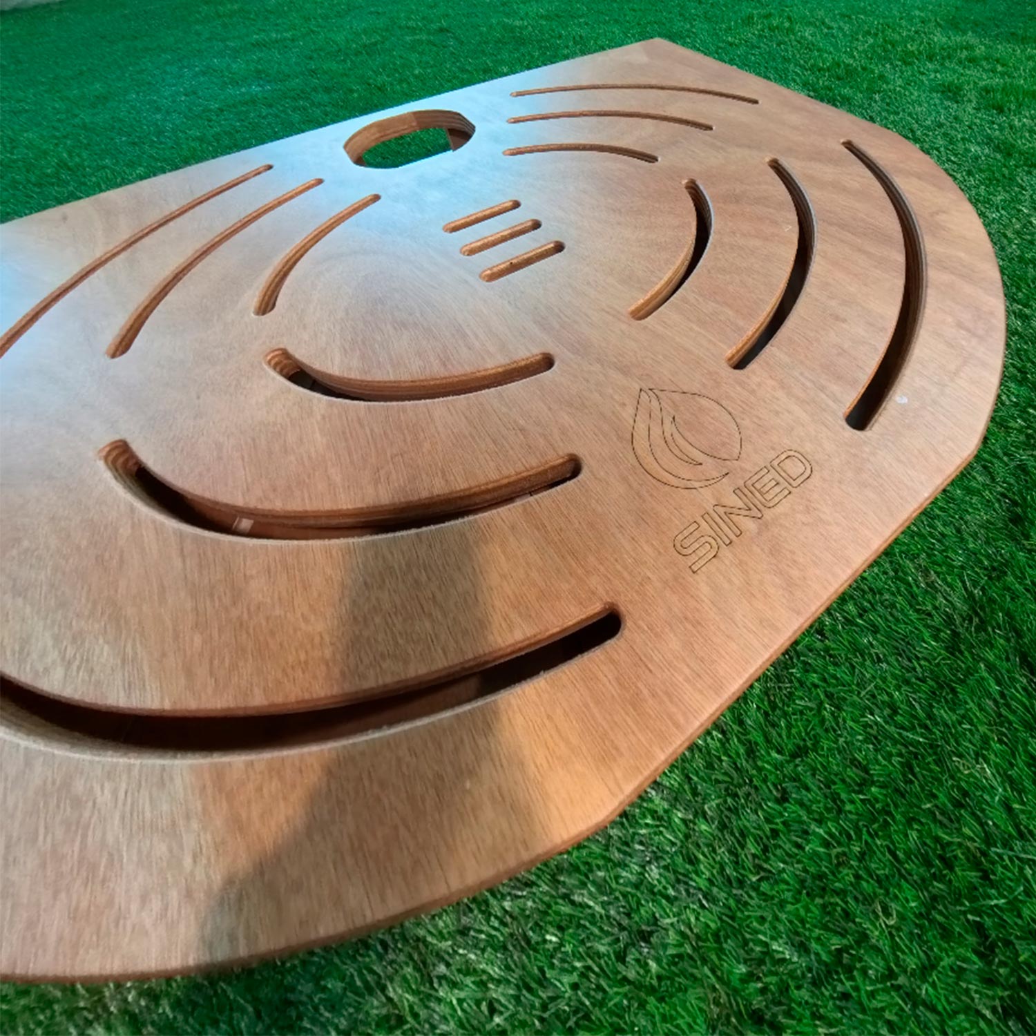 Sined Pedana c Box Singola Pedana Legno Okume Marino Per Una Doccia Inox Con Cbox Marrone