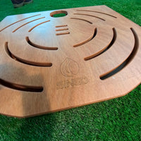 Sined Pedana c Box Singola Pedana Legno Okume Marino Per Una Doccia Inox Con Cbox Marrone