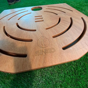 Sined Pedana c Box Singola Pedana Legno Okume Marino Per Una Doccia Inox Con Cbox Marrone