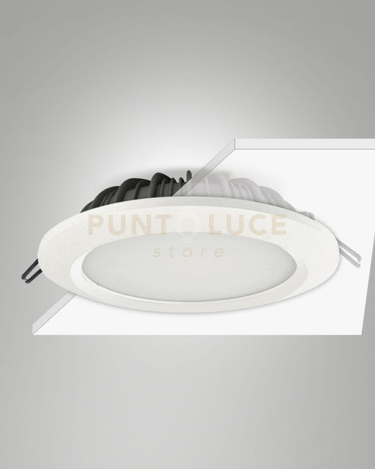 PEGGY FARETTO DA INCASSO 20W 4000K 2780LM  BIANCA IP44 D.20,8CM DIMMERABILE DALI