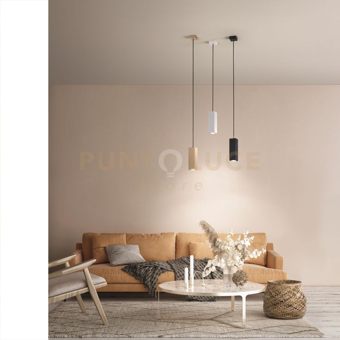 SOSPENSIONE ALOA PICCOLA 1 LUCE ATTACCO GU10 ORO H.20CM