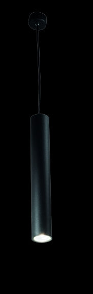 SOSPENSIONE FILO GRANDE NERO 1 LUCE ATTACCO GU10 H.40CM D.5,5CM