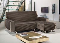 Copridivano Con Penisola Trapuntato Modello Best Colore Marrone - 280 cm - Marrone