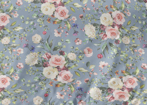 Copripiumino Double Face Matrimoniale Digitale Cotone Percalle Dis.Flower