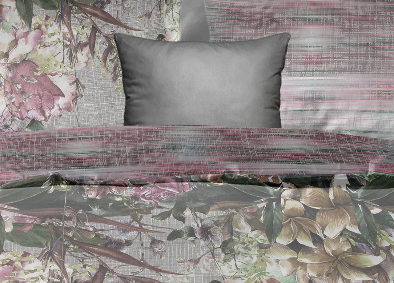 Copripiumino Double Face Matrimoniale Digitale Cotone Percalle Dis.Alice