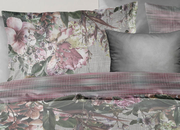 Copripiumino Double Face Matrimoniale Digitale Cotone Percalle Dis.Alice