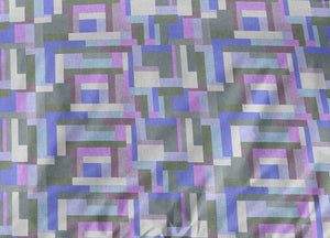 Copripiumino Double Face Matrimoniale Digitale Cotone Percalle Dis.Modern Geo Pucci