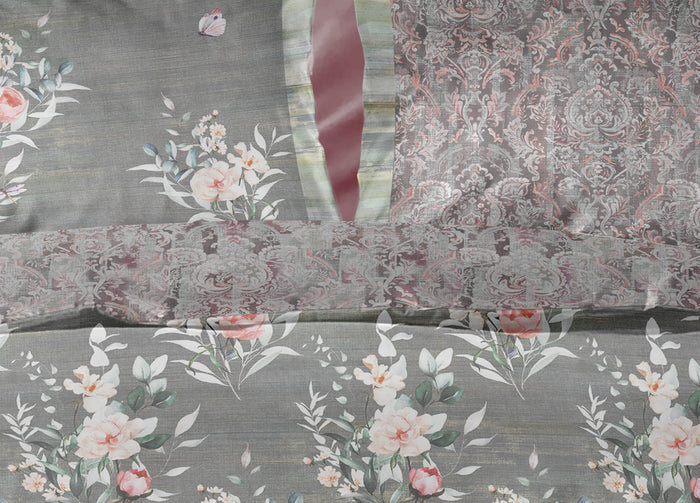 Copripiumino Double Face Matrimoniale Digitale Cotone Percalle Dis.Polvere