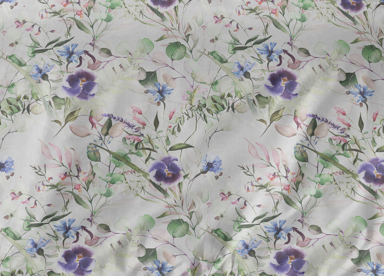 Copripiumino Double Face Matrimoniale Digitale Cotone Percalle Smeraldo