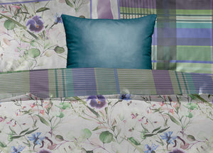 Copripiumino Double Face Matrimoniale Digitale Cotone Percalle Smeraldo