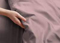 Completo Lenzuola In 100% Cotone Percalle Made In Italy Tinta Unita - Piazza E Mezza - Rosa