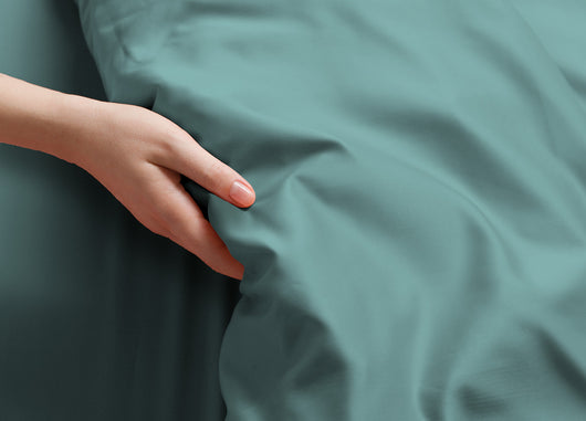 Lenzuola Sotto Con Angoli In 100% Cotone Percalle In Tinta Unita - 1 Piazza - Verde