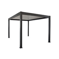 SINED Pergola Motorizzata Autoportante 3x4 in Alluminio Nero e Bianco con Lamelle Regolabili da 0 a 100gradi Sensori Solari Integrati - Modello PERGOLA-DORA-3x4