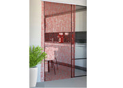 Tenda Antimosca Antirumore Catenella Perline A Caduta Pannello Porta Finestra Casa Rosso - 120x220 - Rosso