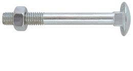 PERNI ALLA CARRETTIERA MM.5X20 C/DADO 10 PEZZI