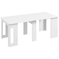 Tavolo da pranzo pieghevole e allungabile, in truciolato, 60-180 x 85 x 75 cm, Bianco