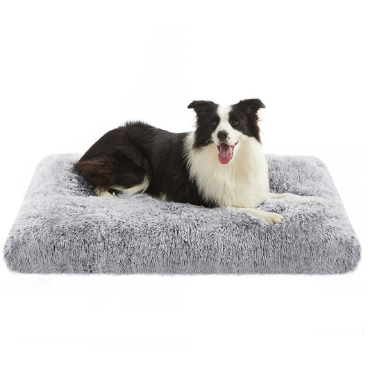 Cuccia per cani/divano letto per animali domestici imbottitura morbida lavabile in lavatrice cuscino per cani 110 x 73 cm grigio 12_0006796