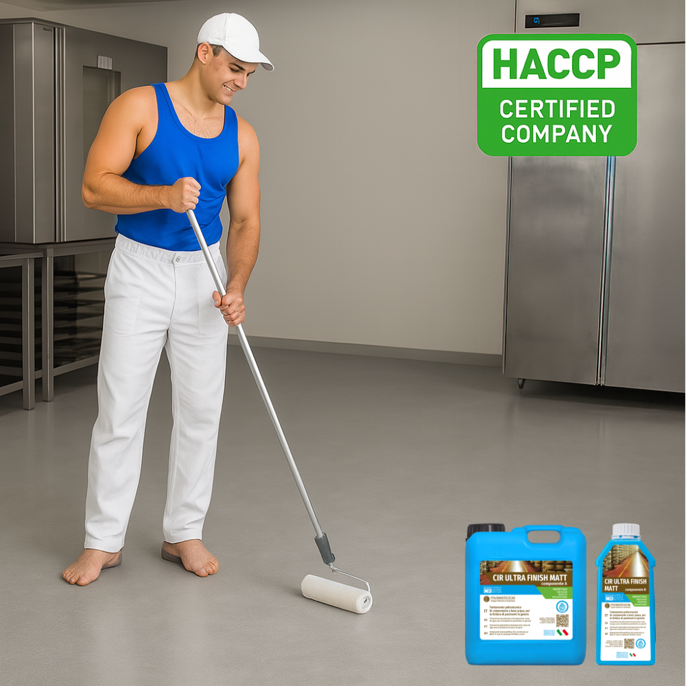 finitura bicomponente effetto satinato pavimenti ultra finish matt 5 lt