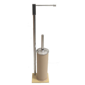 PIANTANA CON PORTAROTOLO E SCOPINO EASY BEIGE OPACO - 500046 