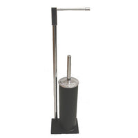 PIANTANA CON PORTAROTOLO E SCOPINO EASY NERO OPACO - 500045 