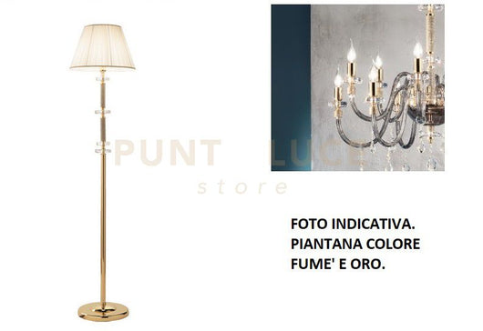 PIANTANA DIDO 1 LUCE FUME' E ORO ATTACCO  E27 D.45CM