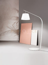 PIANTANA LIANA BIANCO 1 LUCE ATTACCO E27 CON PARALUME IN TESSUTO