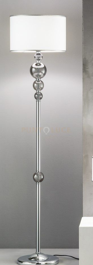 PIANTANA TEBE FUME'  E CROMO 1 LUCE ATTACCO E27 D.40CM