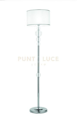 PIANTANA TEBE TRASPARENTE  E CROMO 1 LUCE ATTACCO E27 D.40CM