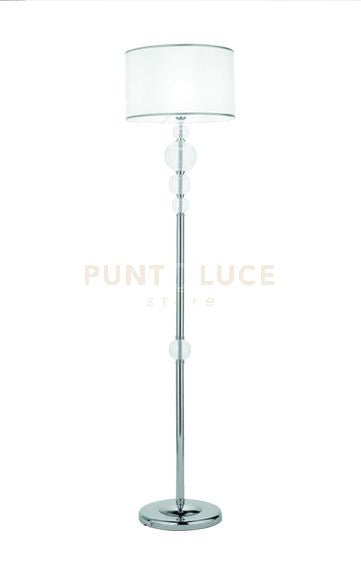 PIANTANA TEBE TRASPARENTE  E CROMO 1 LUCE ATTACCO E27 D.40CM