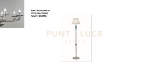 PIANTANA VILLA 1 LUCE FUME' E CROMO ATTACCO  E27