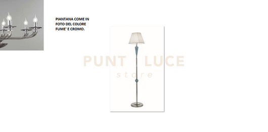 PIANTANA VILLA 1 LUCE FUME' E CROMO ATTACCO  E27