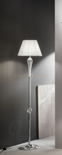 PIANTANA VILLA 1 LUCE TRASPARENTE E CROMO ATTACCO  E27