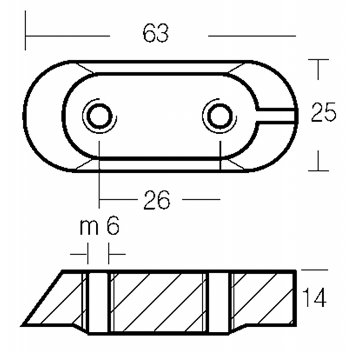 PIASTRINA 80-300HP IN ALLUMINIO