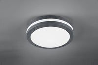 PIAVE PLAFONIERA LED 11W 1180lm, 3000K DA ESTERNO ANTRACITE CON SENSORE DI MOVIMENTO IP54 D.30CM