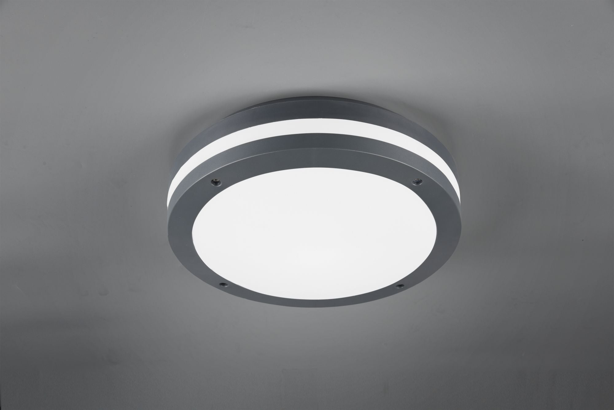 PIAVE PLAFONIERA LED 11W 1180lm, 3000K DA ESTERNO ANTRACITE CON SENSORE DI MOVIMENTO IP54 D.30CM