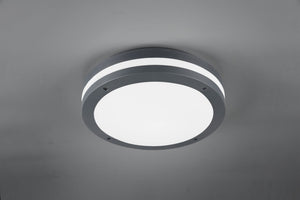 PIAVE PLAFONIERA LED 11W 1180lm, 3000K DA ESTERNO ANTRACITE CON SENSORE DI MOVIMENTO IP54 D.30CM
