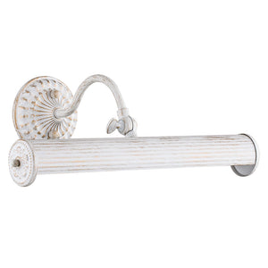 Applique Da Parete Classico Renoir Metallo Bianco 2 Luci E14 25W