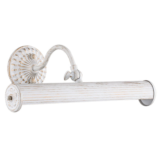 Applique Da Parete Classico Renoir Metallo Bianco 2 Luci E14 25W