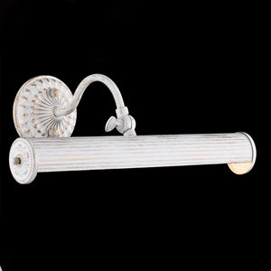 Applique Da Parete Classico Renoir Metallo Bianco 2 Luci E14 25W