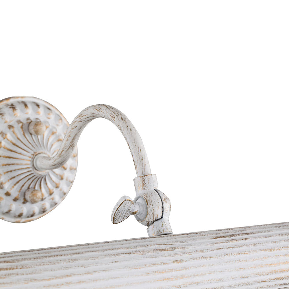 Applique Da Parete Classico Renoir Metallo Bianco 2 Luci E14 25W