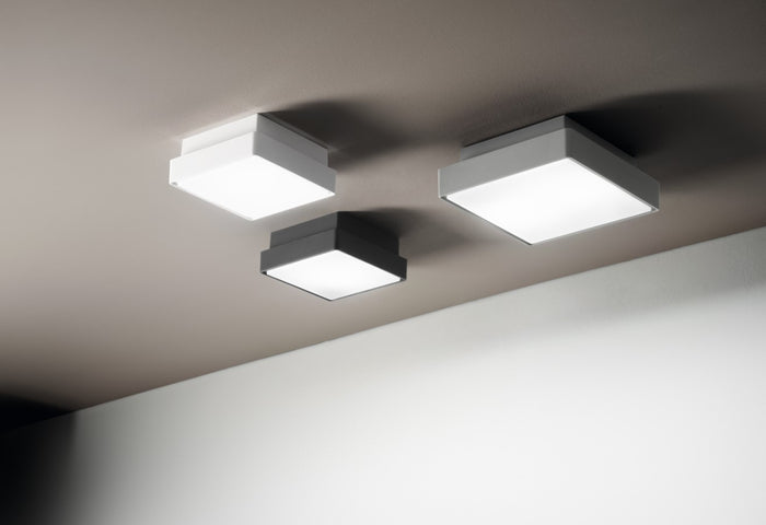 PICCA PLAFONIERA PER ESTERNI PICCOLA BIANCA 1 LUCE ATTACCO E2722X22CM