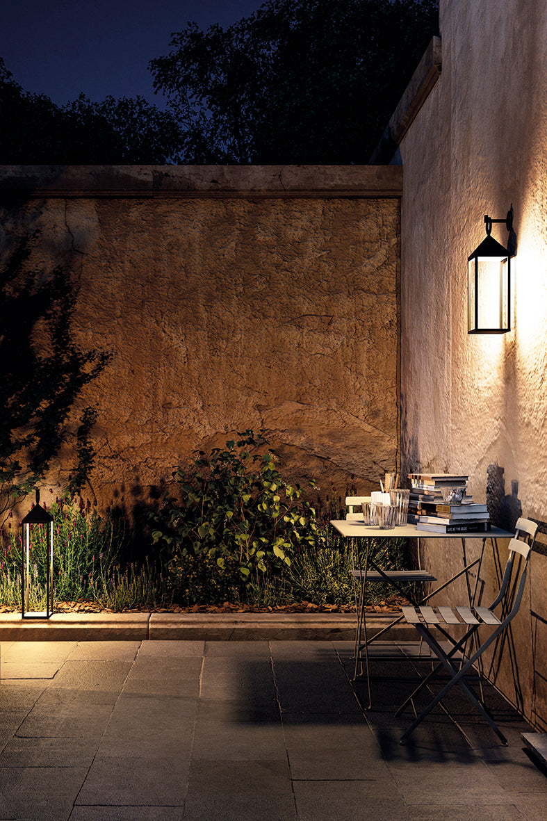 Lanterna moderna Pic Nic a led da 2,2W IP54 ricaricabile e dimmerabile h. 67cm antracite