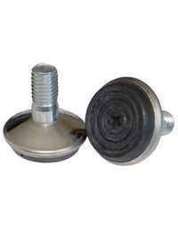 PIEDINO REGOLABILE X MOBILI NICHELATO/GOMMA BASE D.MM 32 H.MM 31 MM 10X14