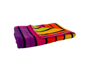 Telo Mare Jacquard Spugna Asciugamano Spiaggia Disegno Cairo - Telo Mare - Multicolor