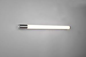 PIERA H2O APPLIQUE LED 16W 1650lm, 3000K BORDO CROMO CON PRESA CORRENTE ED INTERRUTTORE IP44 L. 79CM