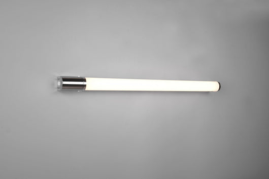 PIERA H2O APPLIQUE LED 16W 1650lm, 3000K BORDO CROMO CON PRESA CORRENTE ED INTERRUTTORE IP44 L. 79CM