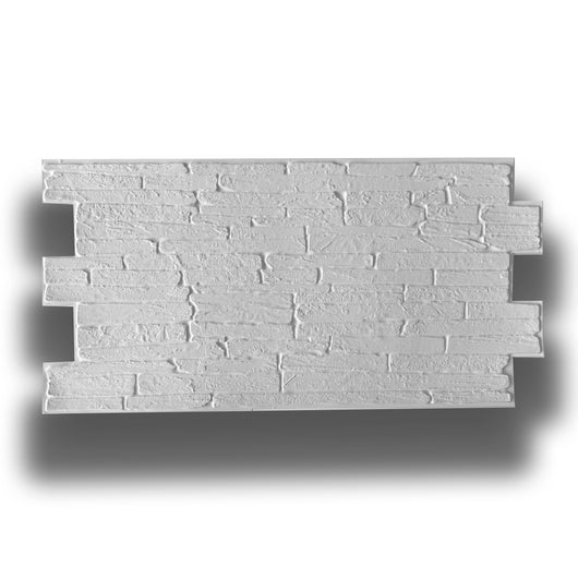 pacchi da 10 o 20 Pannelli 3D Rivestimento a parete in PVC effetto PIETRA BIANCA 96x48cm Realistici, isolanti - Pacco da 10 pannelli 96x48cm